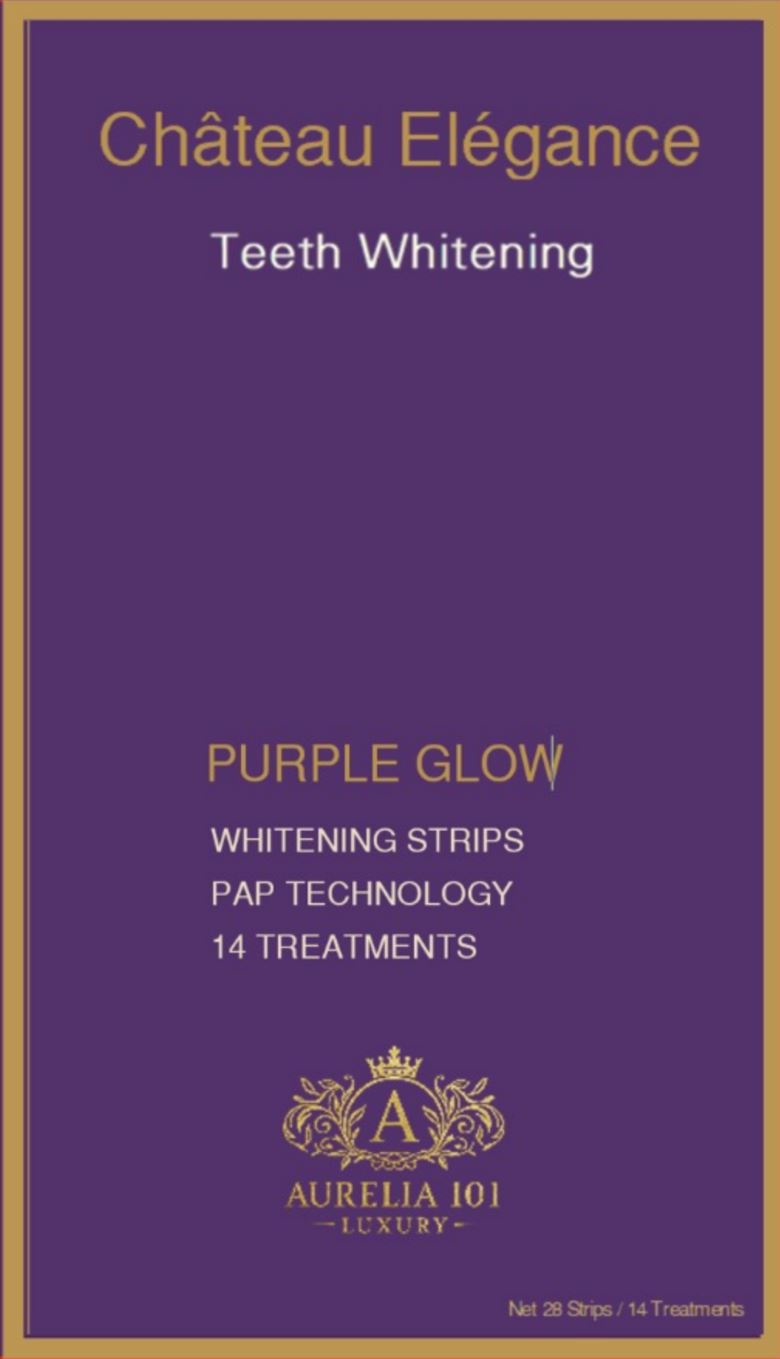 Élégance – Purple Glow Teeth Whitening Strips (14 pcs)