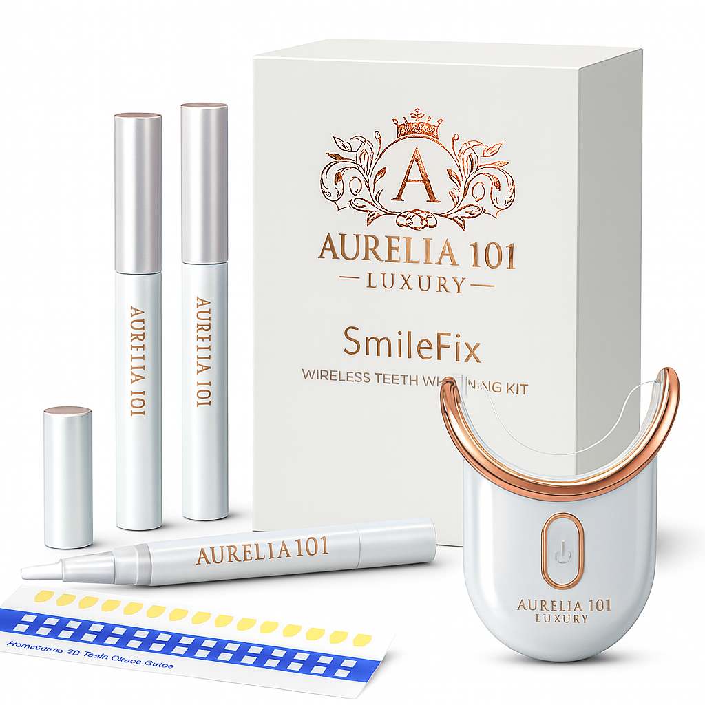 Teeth Whitening Kit LED & PAP Gel – Aurelia 101 Lumière Luxury Set