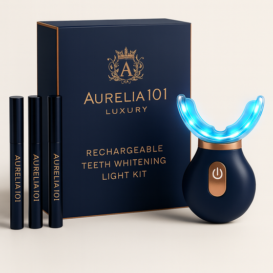 Teeth Whitening Kit LED & PAP Gel – Aurelia 101 Lumière Luxury Set