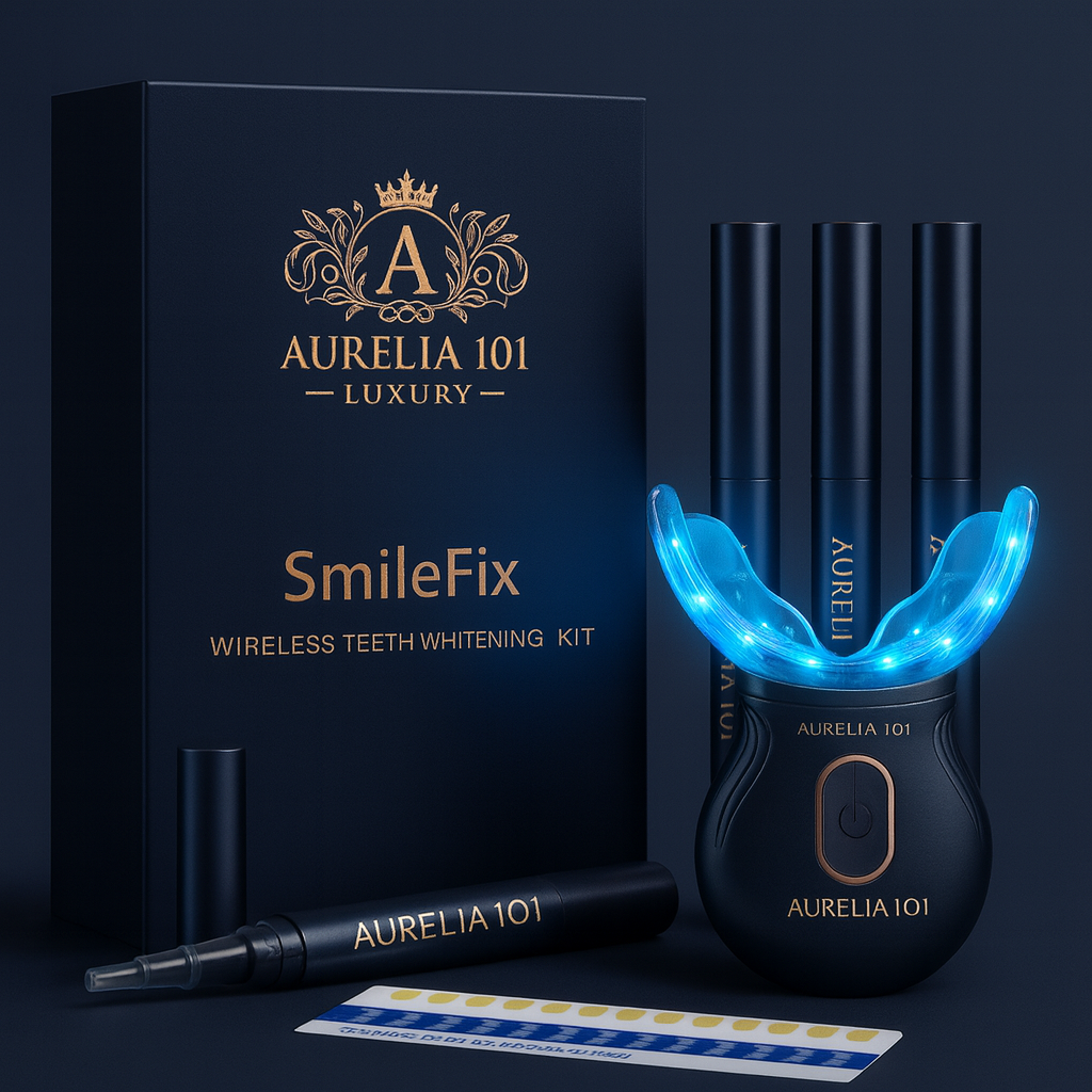Teeth Whitening Kit LED & PAP Gel – Aurelia 101 Lumière Luxury Set