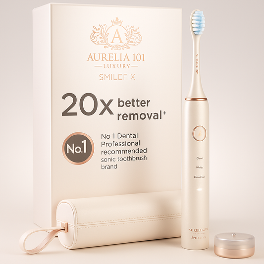 Luxury Electric Toothbrush with Blue LED – Aurelia 101 SmileFix Prestige Power Brush (Obsidian Edition)